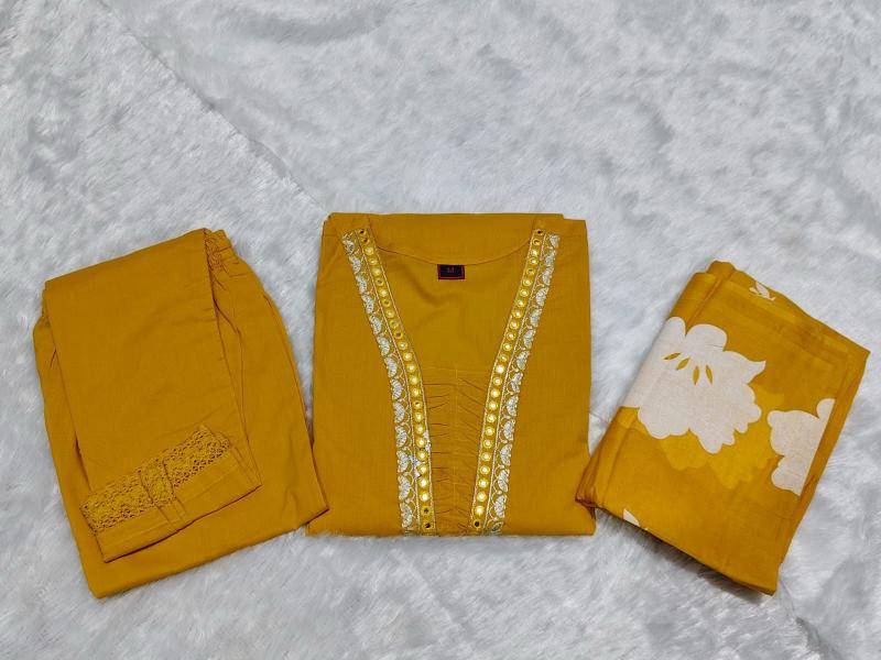 Jaipuri 3pcs Kurti manufacturers and suppliers in Surat